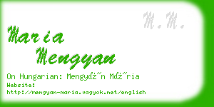 maria mengyan business card